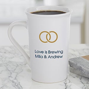 Choose your Icon Personalized Wedding Latte Mug 16 oz.- White - 27309-U
