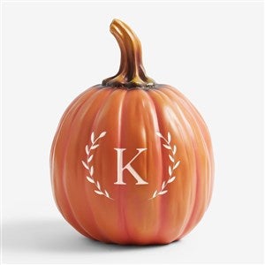 Laurel Initial Personalized Monogram Pumpkins - Small Orange - 27461-S