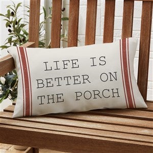 Farmhouse Expressions Personalized Lumbar Outdoor Throw Pillow - 12” x 22” - 27478-LB