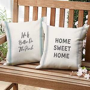 Farmhouse Expressions Personalized Outdoor Throw Pillow - 16”x 16” - 27478