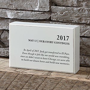 Family Story Personalized Shelf Blocks with No Photo - 27492-NP