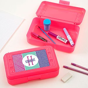Yours Truly Personalized Pink Pencil Box - 27532-P