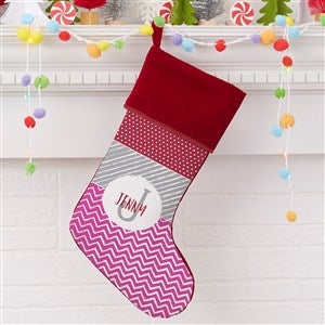 Yours Truly Personalized Burgundy Christmas Stockings - 27863-B