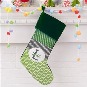 Yours Truly Personalized Green Christmas Stockings - 27863-G