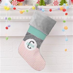 Yours Truly Personalized Grey Christmas Stockings - 27863-GR