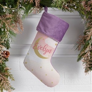 Beyond The Moon Personalized Purple Baby's First Christmas Stocking - 27874-P