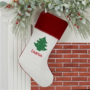 Choose Your Icon Personalized Burgundy Christmas Stockings - 27875-B