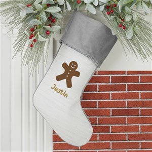 Choose Your Icon Personalized Grey Christmas Stockings - 27875-GR