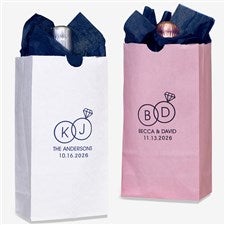 Wedding Rings Personalized Goodie Bag - 27991D