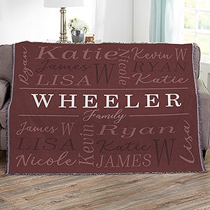 Family Is Everything Personalized 56x60 Woven Throw - 28026-A