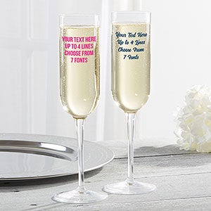 Any Message Personalized Champagne Flute - 28088