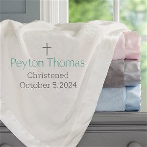 Christening Embroidered Ivory Baby Blanket - 28181-I