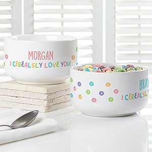 I Cerealsly Love You Personalized 14 oz. Kids Cereal Bowl - 28394