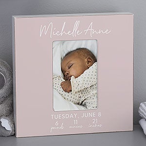 Simple and Sweet Baby Girl Personalized 4x6 Box Frame- Vertical - 28420-BV