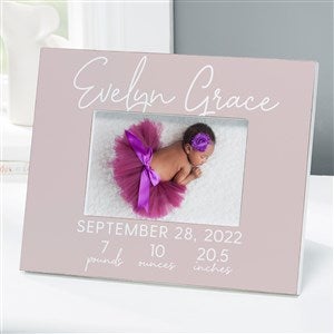 Simple and Sweet Baby Girl Personalized Picture Frame- Horizontal - 28420-H