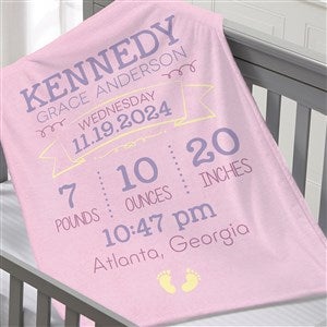 I Am Special Birth Info Personalized 30x40 Plush Fleece Baby Blanket - 28422-SF