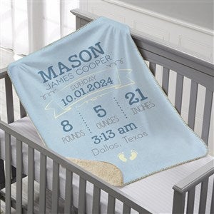 I Am Special Birth Info Personalized 30x40 Sherpa Baby Blanket - 28422-SS