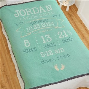 I Am Special Birth Info Personalized 56x60 Woven Throw Baby Blanket - 28422-A