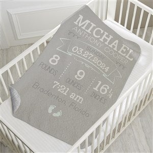 I Am Special Birth Info Personalized 30x40 Quilted Baby Blanket - 28422-SQ
