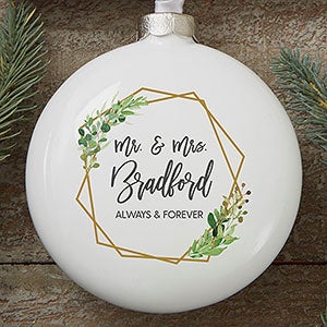 Geo Prism Wedding Personalized Deluxe Ornament- 4