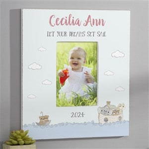 Precious Moments® Noah's Ark Personalized Baby Girl Wall Frame - Vertical - 28529-V