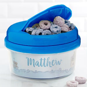 Precious Moments® Noah's Ark Personalized 12 oz. Snack Cup- Blue - 28571-B