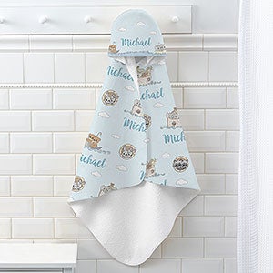 Precious Moments® Noah's Ark Personalized Baby Boy Hooded Beach & Pool Towel - 28574