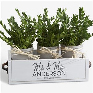 Stamped Elegance Personalized Wedding Decorative Wood Entry Table Box - 28711