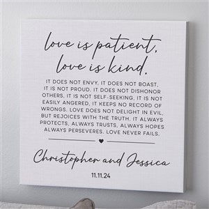 Love Is Patient Personalized Canvas Print-12