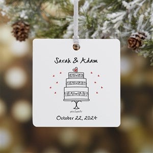 Wedding Celebration philoSophie's® Personalized Square Ornament- 2.75