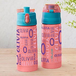 Name & Initial Personalized 13 oz Reduce Frostee Water Bottle - Coral - 29239-P