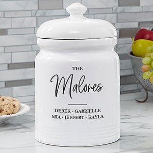 Classic Elegance Family Personalized Cookie Jar - 29271