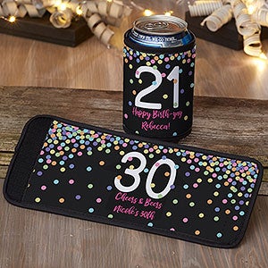Birthday Confetti Personalized Can & Bottle Wrap - 29427