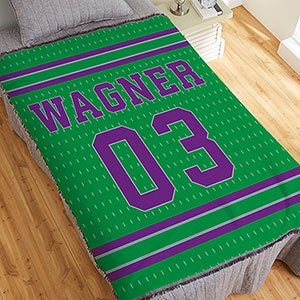 Sports Jersey Personalized 56x60 Woven Throw - 29659-A