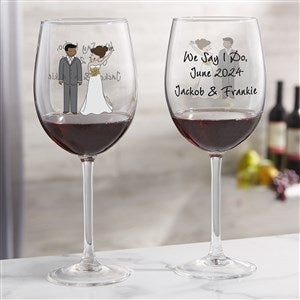 Wedding Couple philoSophie's®  Personalized Red Wine Glass - 29872-R