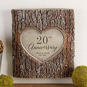 Anniversary Romantic Couple Personalized Resin Tree Trunk Sculpture - 30033