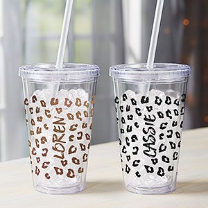 Leopard Personalized 17 oz. Acrylic Insulated Tumbler - 30233