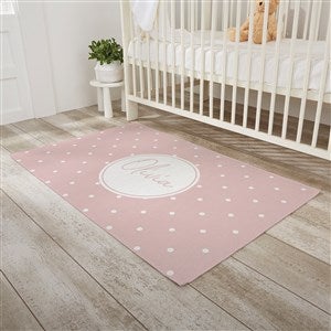 Simple and Sweet Personalized Baby Girl Nursery Area Rug - 2.5’ x 4’ - 30383-S