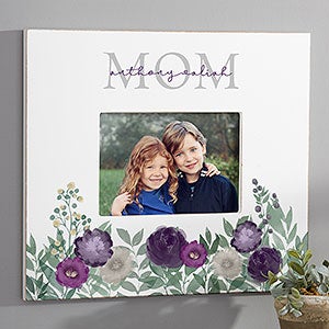 Floral Love Mom Personalized 5x7 Wall Frame - Horizontal - 30685-WH