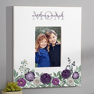 Floral Love Mom Personalized 5x7 Wall Frame - Vertical - 30685-WV