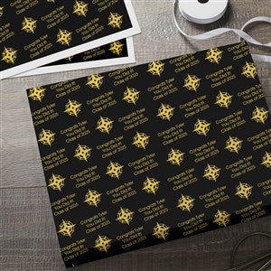 Icon Step  Repeat Personalized Graduation Wrapping Paper Sheets - 30745-S