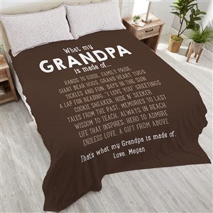What Grandpas Are Made Of Personalized 90x108 Plush King Fleece Blanket - 30907-K
