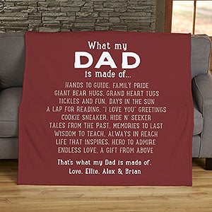 What Dads Are Made Of Personalized 60x80 Plush Fleece Blanket - 30908-FL