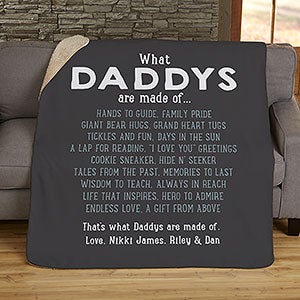 What Dads Are Made Of Personalized 50x60 Sherpa Blanket - 30908-S