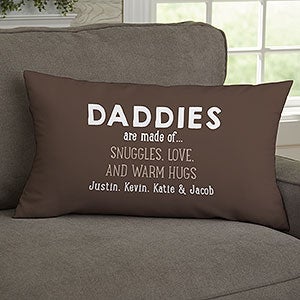 What Dads  Are Made Of Personalized Lumbar Throw Pillow - 30910-LB