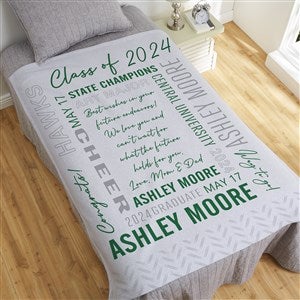 All About The Grad Personalized Graduation 50x60 Sweatshirt Blanket - 30911-SW