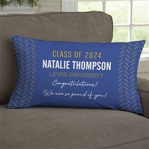 All About The Grad Personalized Lumbar Throw Pillow - 30914-LB