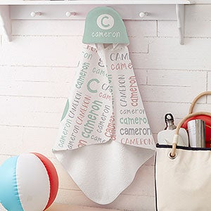 Youthful Name Personalized Baby Hooded Beach & Pool Towel - 30980