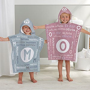 Youthful Name Personalized Kids Poncho Bath Towel - 30981