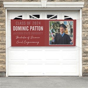 All About The Grad Personalized Photo Banner - 30x72 - 31064-M